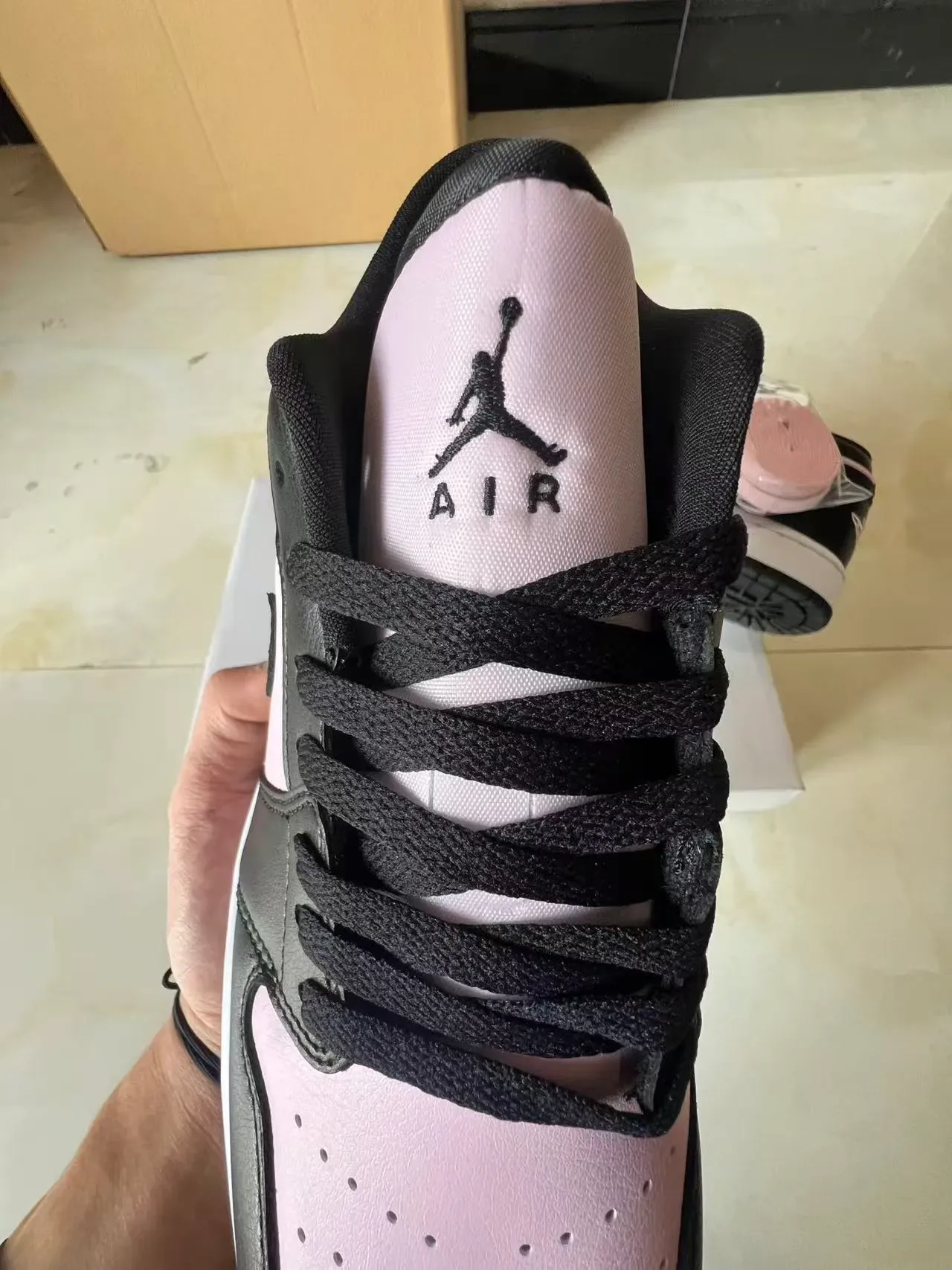 Nike Air Jordan 1 Black Pink Lifestyle Sneakers 4