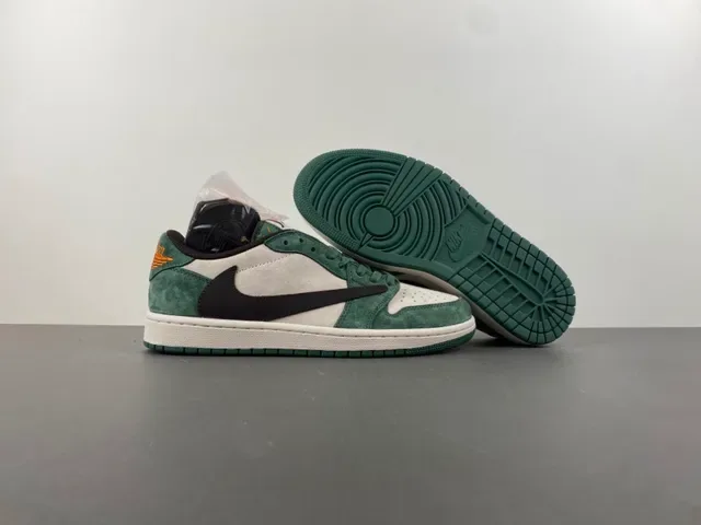 Sneakers Lifestyle Nike Air Jordan 1 Vert Forêt Suédé 13