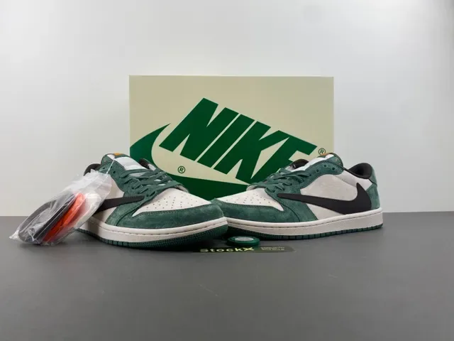 Sneakers Lifestyle Nike Air Jordan 1 Vert Forêt Suédé 14
