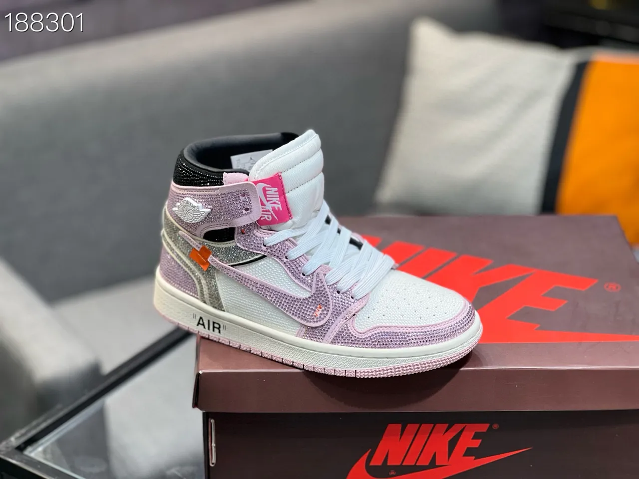 Nike Air Jordan 1 High Crystal Pink أحذية كرة السلة للنساء 4