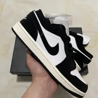 Nike Air Jordan 1 Low Black and White Lifestyle Sneakers