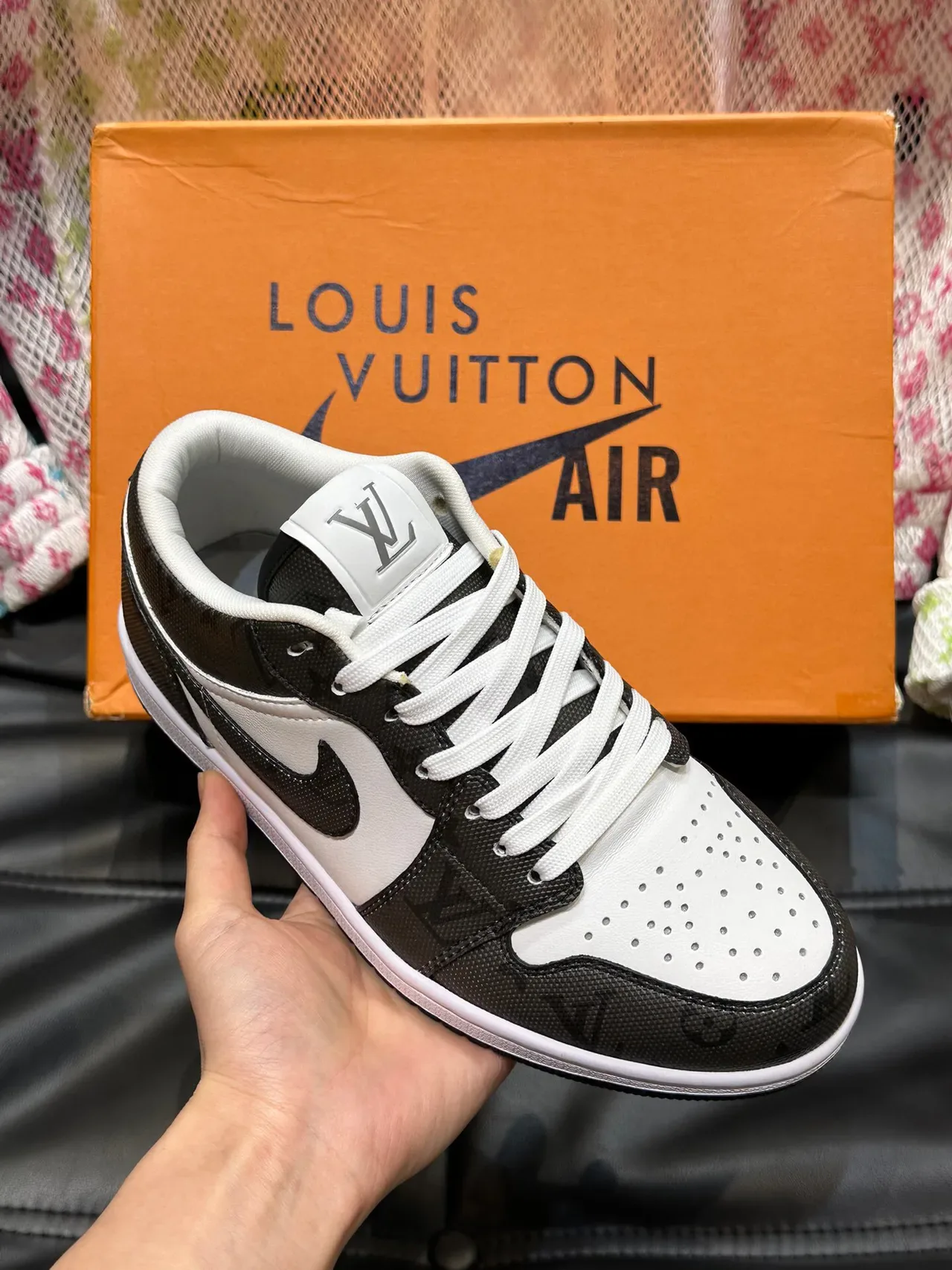 Nike Air Jordan 1 Low Black White Lifestyle Sneakers 4