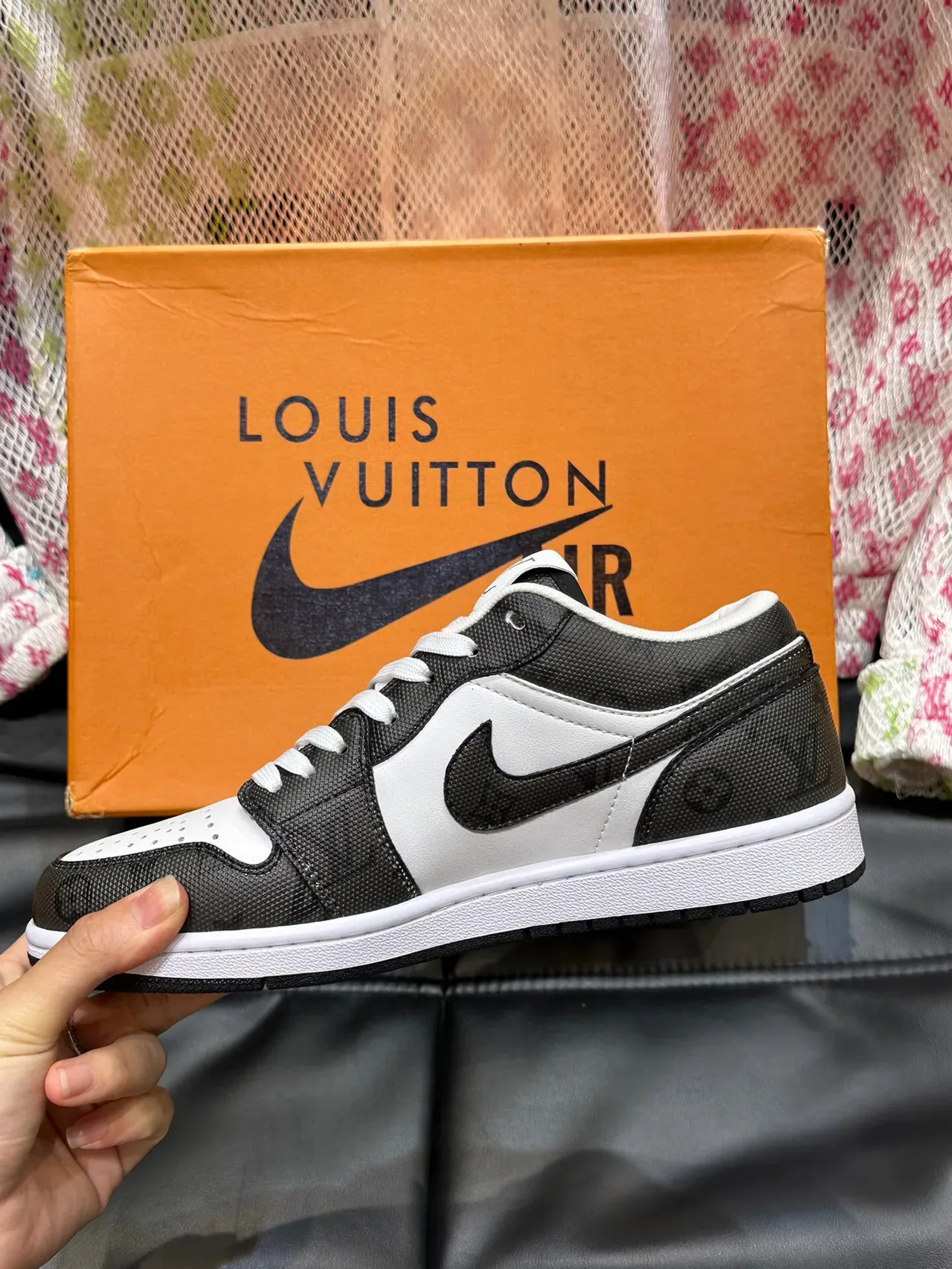 Nike Air Jordan 1 Low Black White Lifestyle Sneakers 5