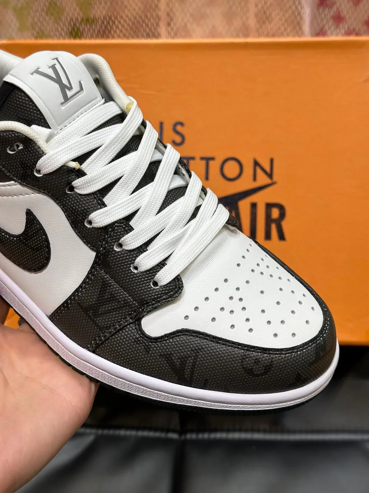 Nike Air Jordan 1 Low Black White Lifestyle Sneakers 8