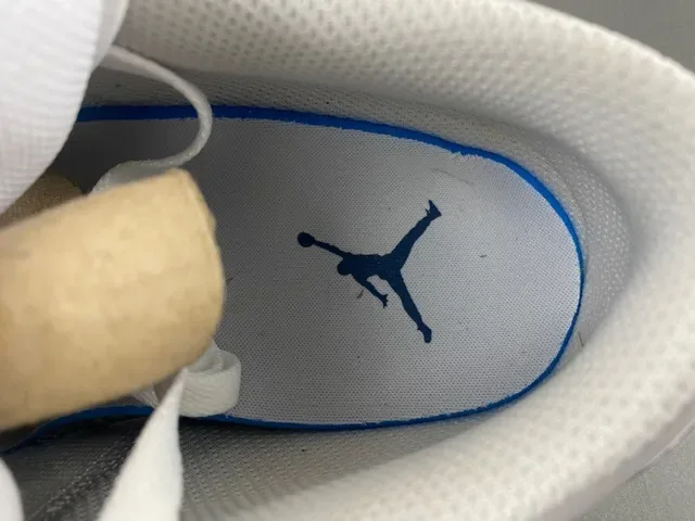 Nike Air Jordan 1 Low Light Gray White Navy Lifestyle Sneakers 7