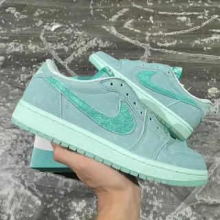 Nike Air Jordan 1 Low Mint Green Suede Lifestyle Sneakers