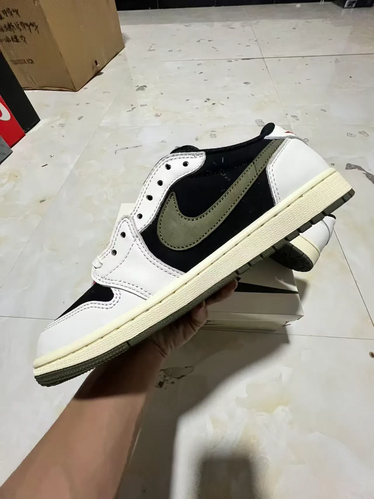 Nike Air Jordan 1 Low Olive Lifestyle Sneakers 5