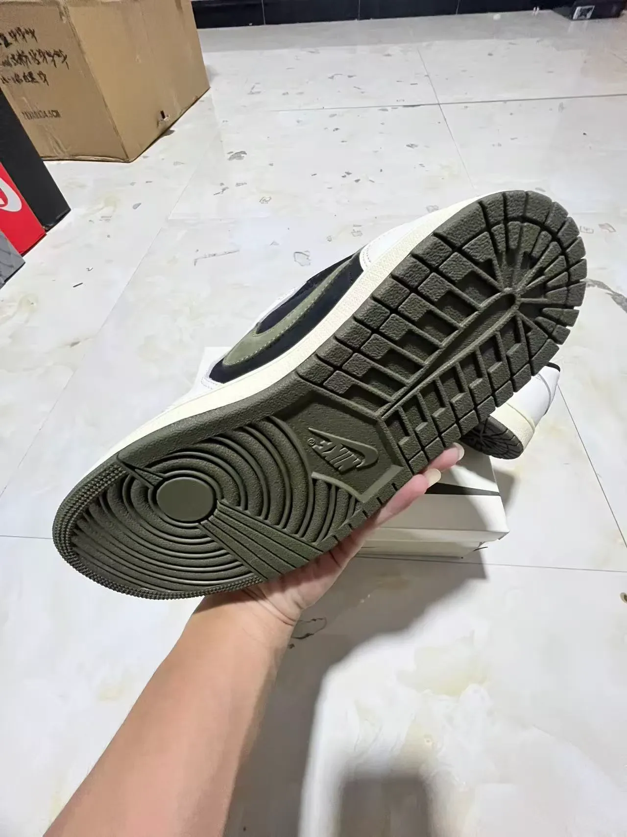 Nike Air Jordan 1 Low Olive Lifestyle Sneakers 6