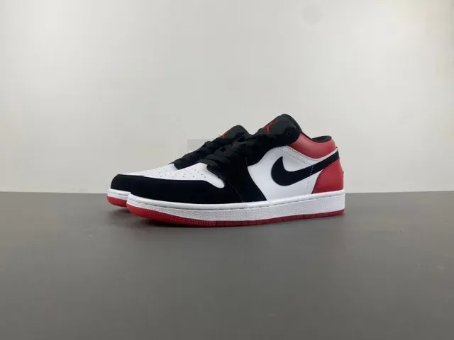 Nike Air Jordan 1 Low Red White Navy Lifestyle Sneakers 10