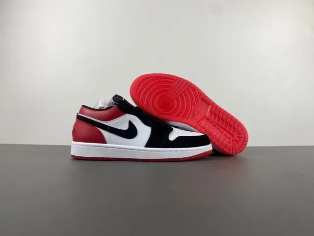 Nike Air Jordan 1 Low Red White Navy Lifestyle Sneakers 12