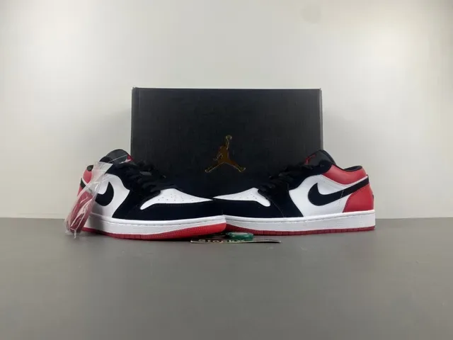 Nike Air Jordan 1 Low Red White Navy Lifestyle Sneakers 13