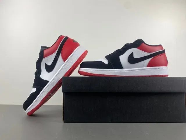 Nike Air Jordan 1 Low Red White Navy Lifestyle Sneakers 14