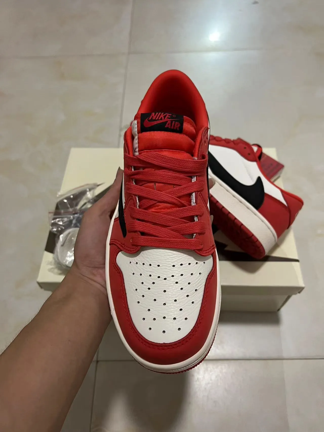 Nike Air Jordan 1 Red White Black Lifestyle Sneakers 3