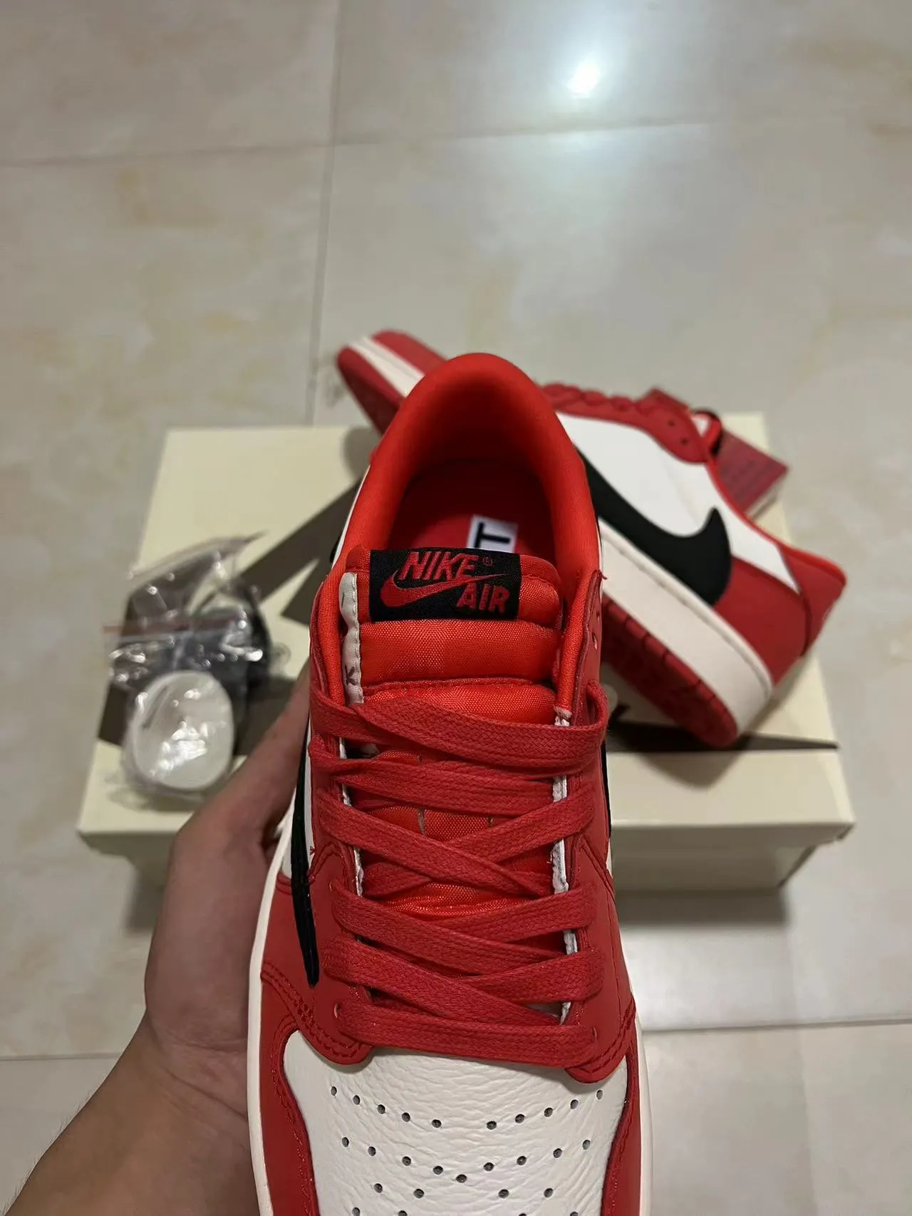 Nike Air Jordan 1 Red White Black Lifestyle Sneakers 4