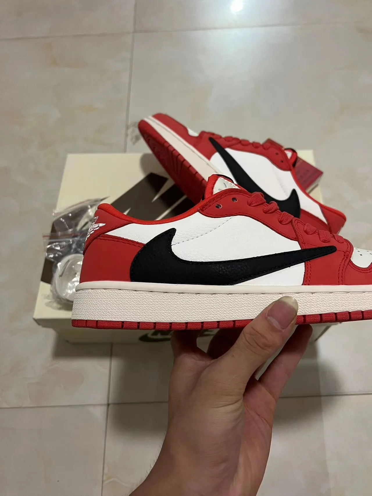 Nike Air Jordan 1 Red White Black Lifestyle Sneakers 7
