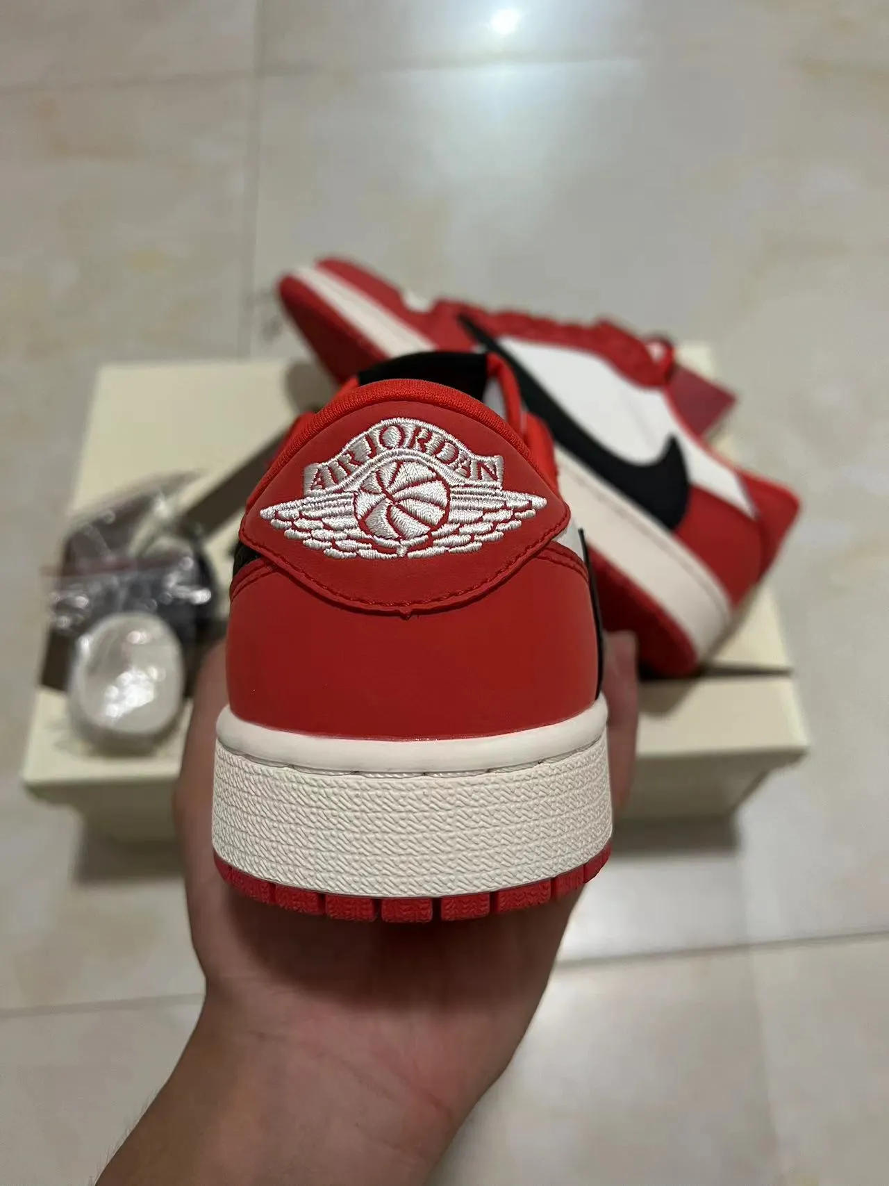 Nike Air Jordan 1 Red White Black Lifestyle Sneakers 8