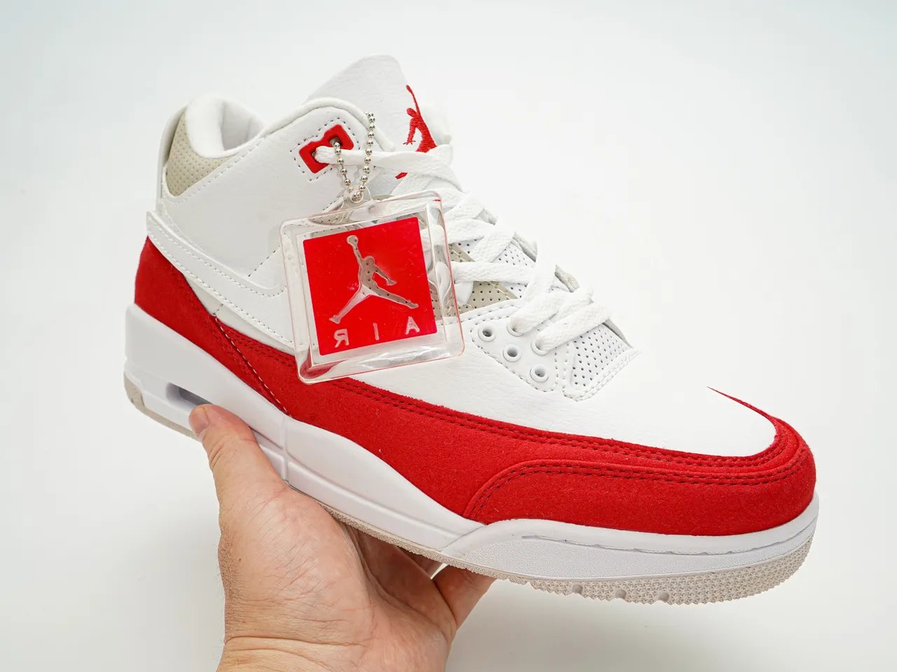 Nike Air Jordan 3 White Red Beige Basketball Shoes 4