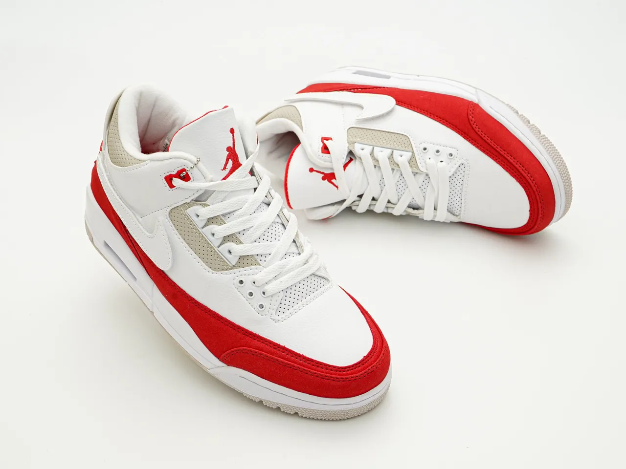 Nike Air Jordan 3 White Red Beige Basketball Shoes 7