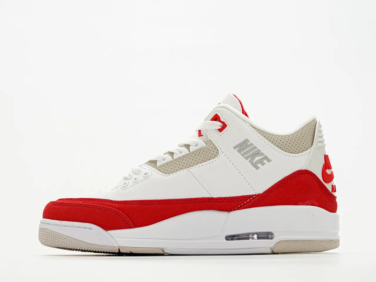 Nike Air Jordan 3 White Red Beige Basketball Shoes 10