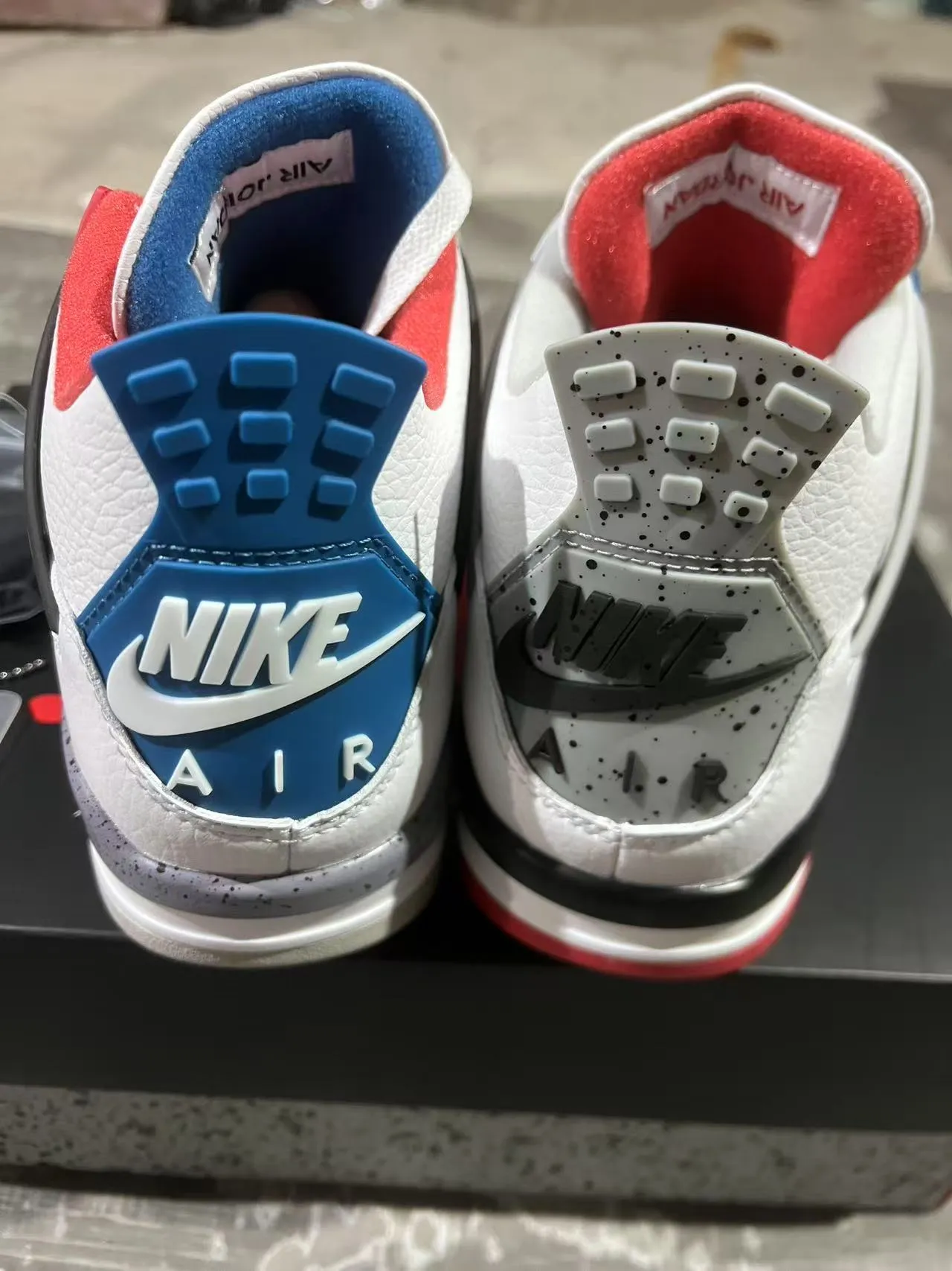 Nike Air Jordan 4 White Black Red Blue Basketball Shoes 8