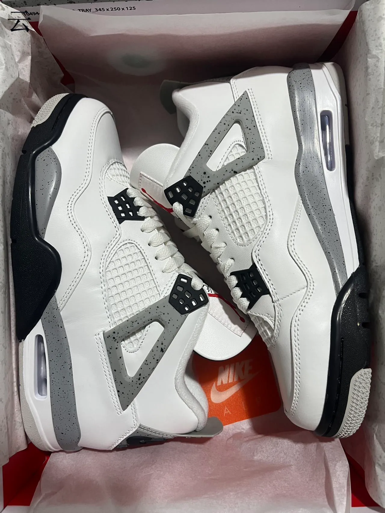 Nike Air Jordan 4 Blanches Grises Noires Chaussures de Basketball 9
