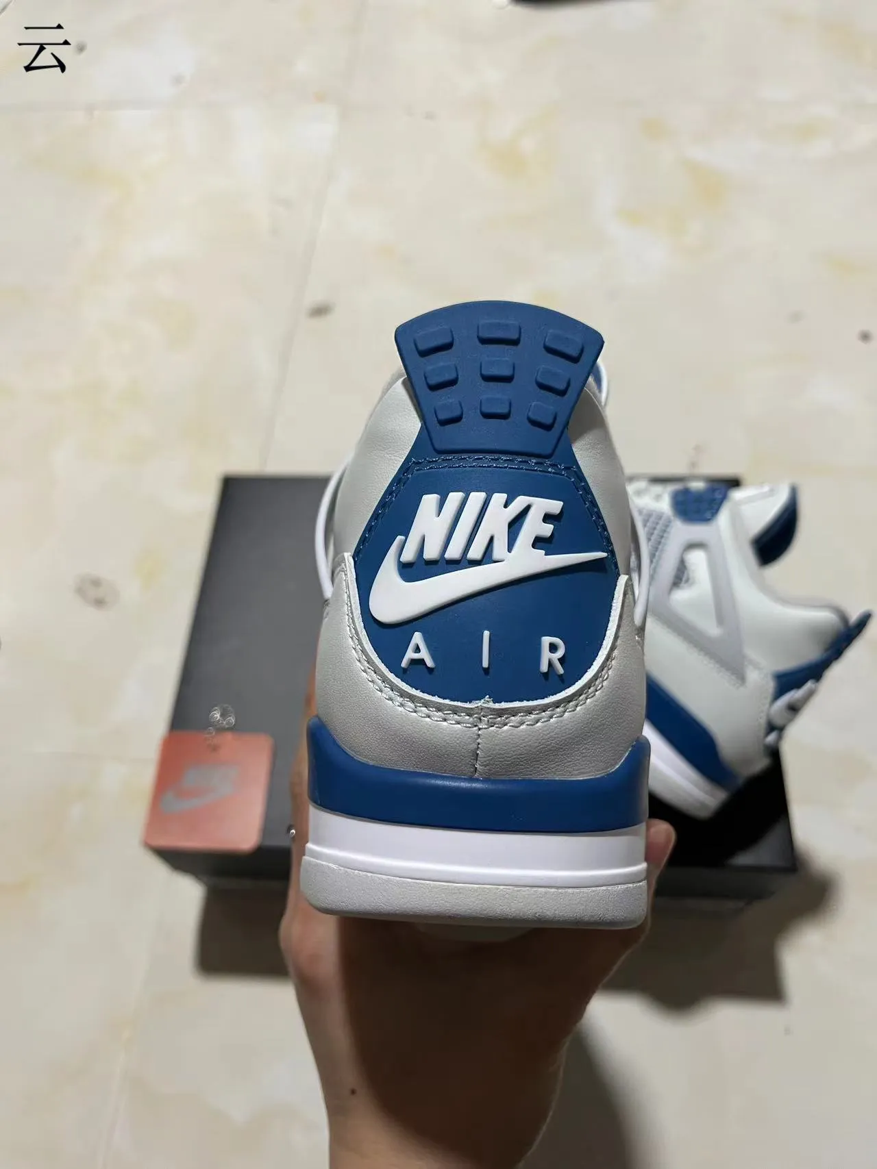 Nike Air Jordan 4 White Royal Blue Basketball Shoes 8