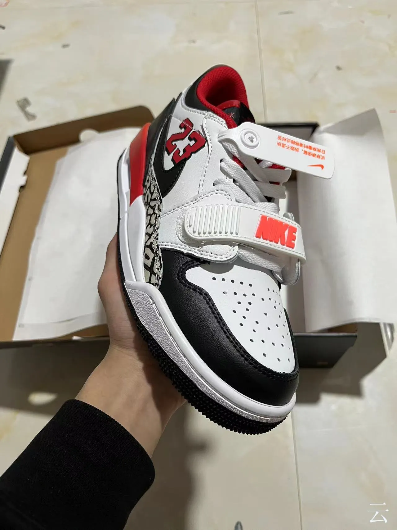 Nike Air Jordan Legacy 312 White Black Red Elephant Print Basketball Shoes 2