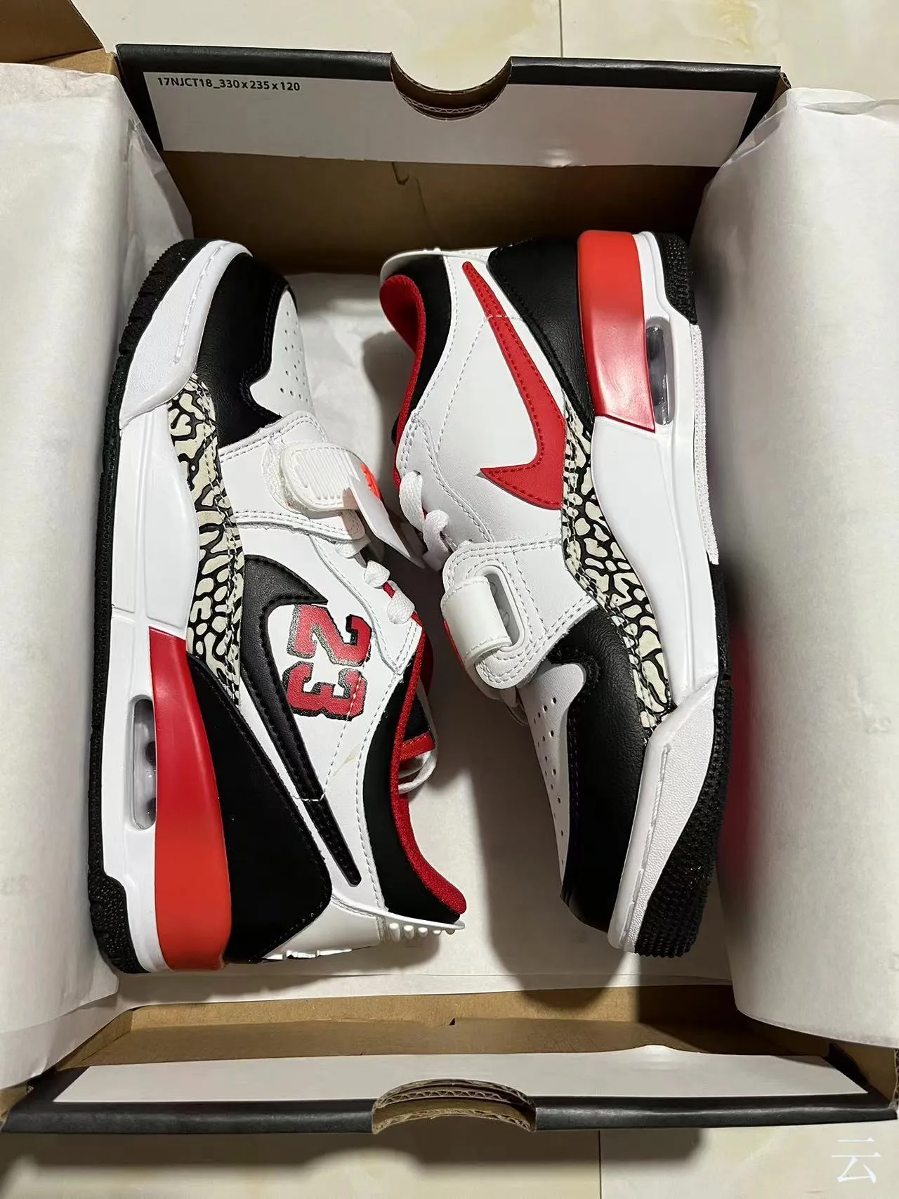 Nike Air Jordan Legacy 312 White Black Red Elephant Print Basketball Shoes 6