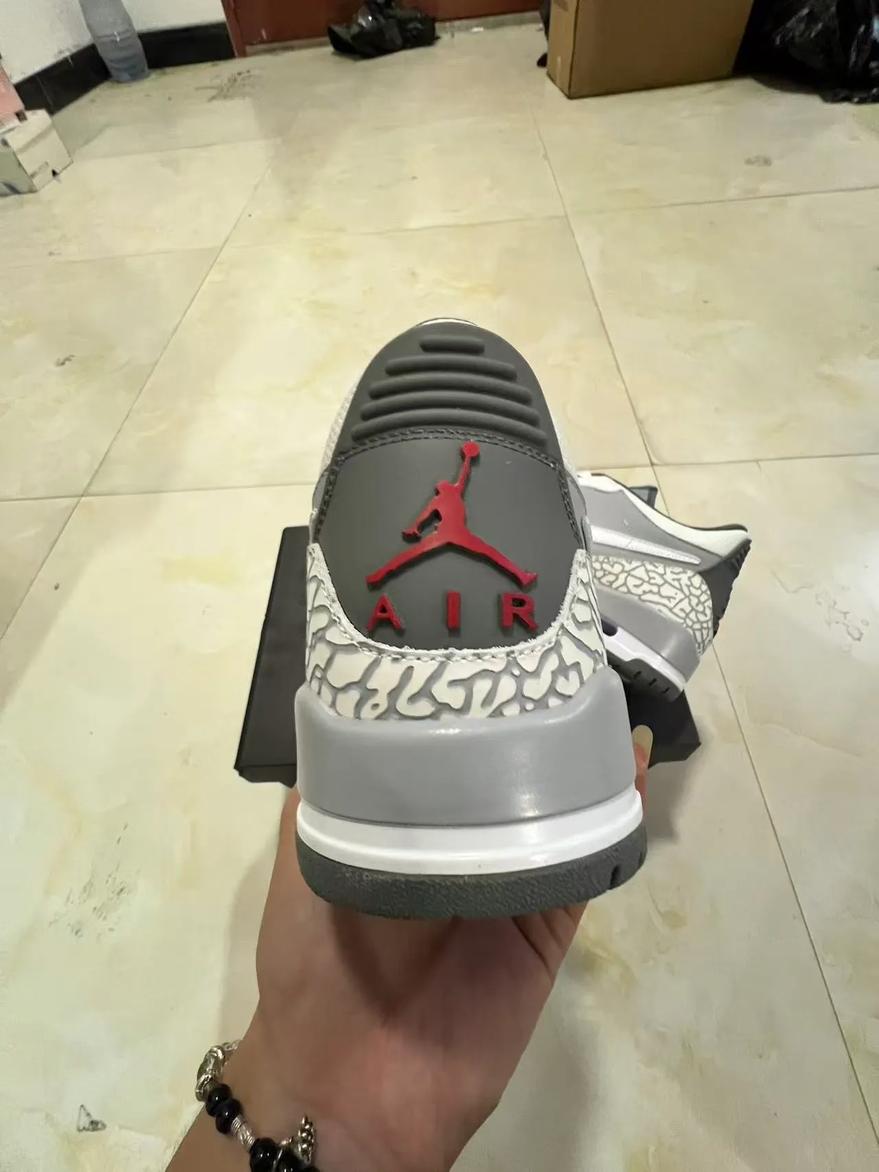 Nike Air Jordan Legacy 312 White Gray Elephant Print Lifestyle Sneakers 8