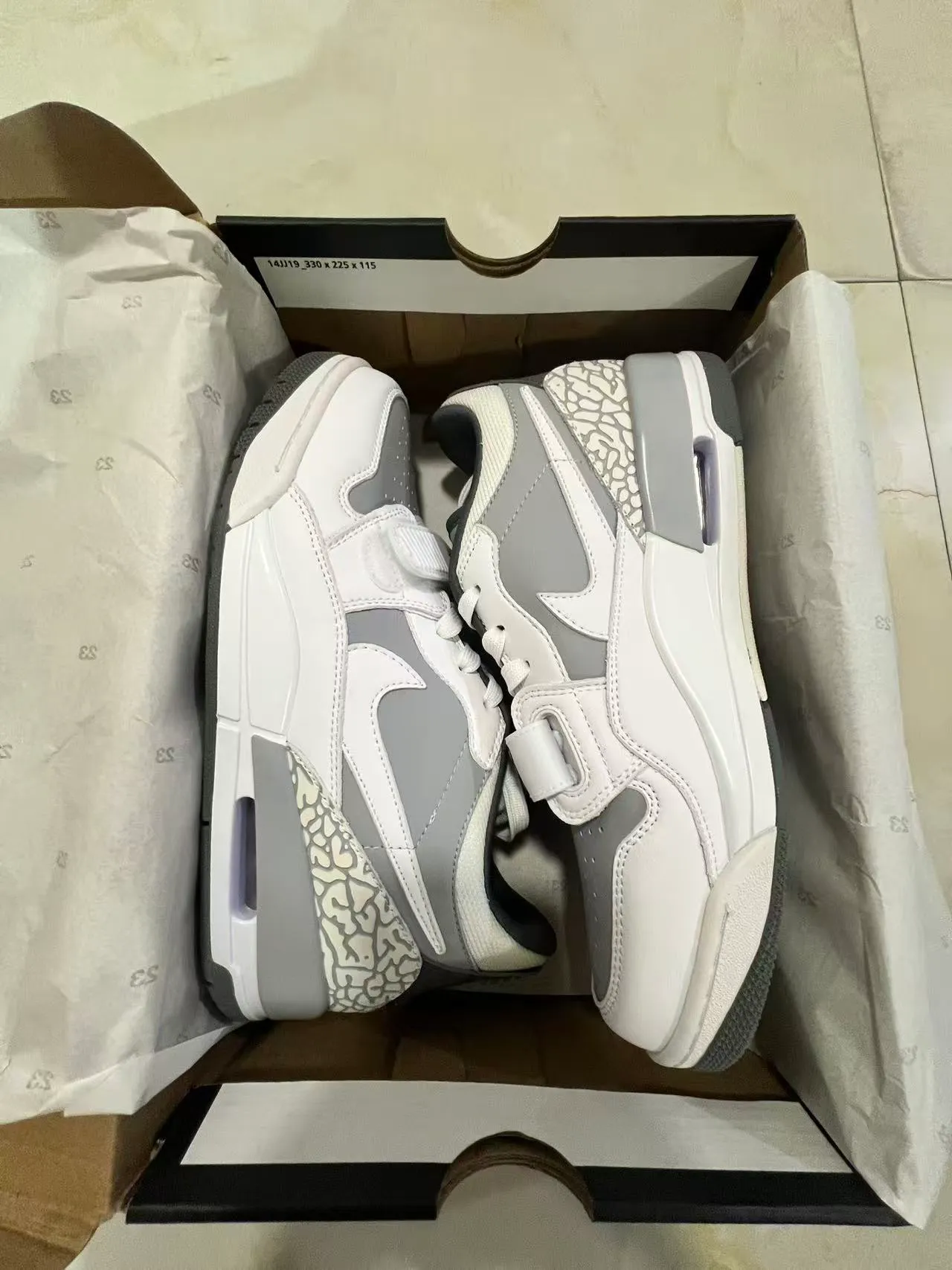 Nike Air Jordan Legacy 312 White Gray Elephant Print Lifestyle Sneakers 9
