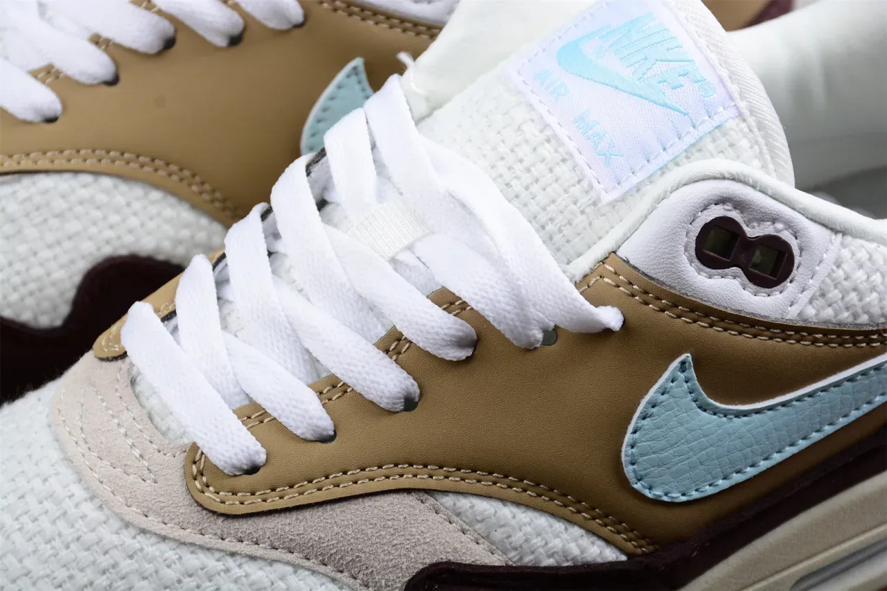 Nike Air Max 1 Bordô Bege Azul Claro Tênis Lifestyle 8