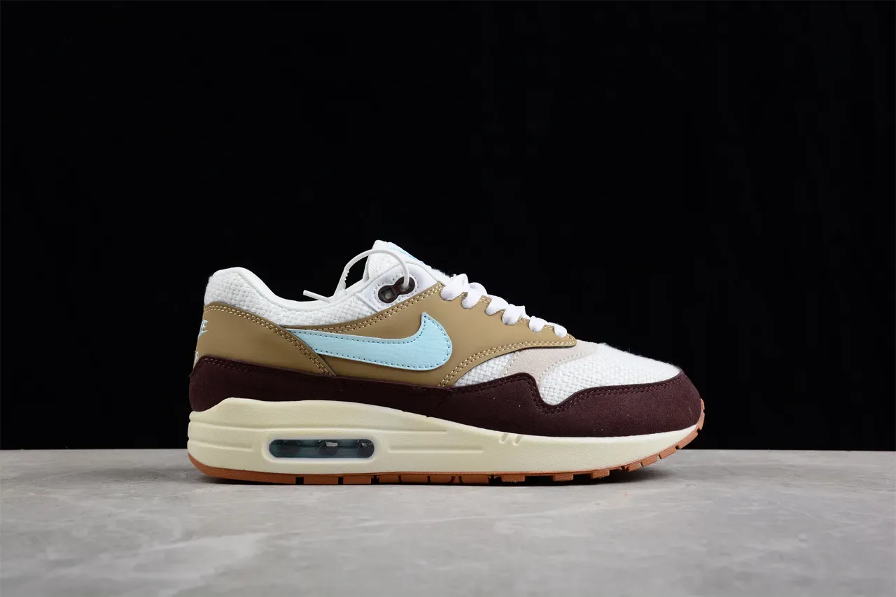 Nike Air Max 1 Bordô Bege Azul Claro Tênis Lifestyle 13