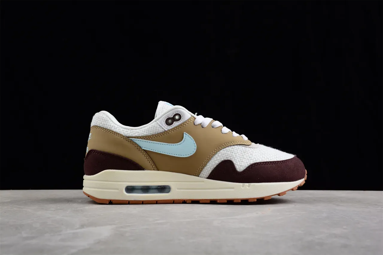 Nike Air Max 1 Bordô Bege Azul Claro Tênis Lifestyle 15