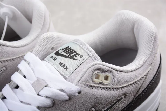 Nike Air Max 1 Light Gray and Charcoal Gray Lifestyle Sneakers 6