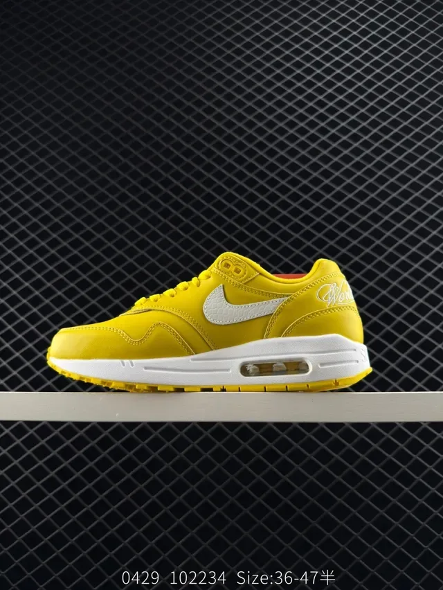 Nike Air Max 1 Yellow White Lifestyle Sneakers 5