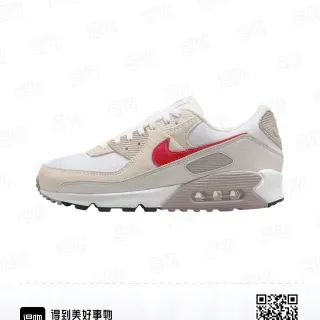Nike Air Max 90 Beige and Red Lifestyle Sneakers