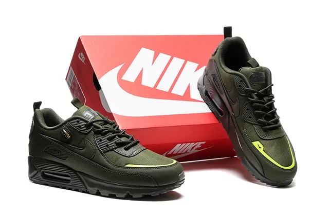 Nike Air Max 90 Olive Green Black Lifestyle Sneakers 2