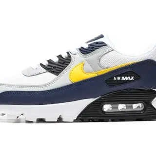 Nike Air Max 90 White Navy Yellow Lifestyle Sneakers