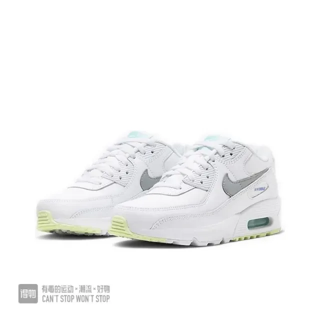 Nike Air Max 90 White Silver Lime Lifestyle Sneakers 3