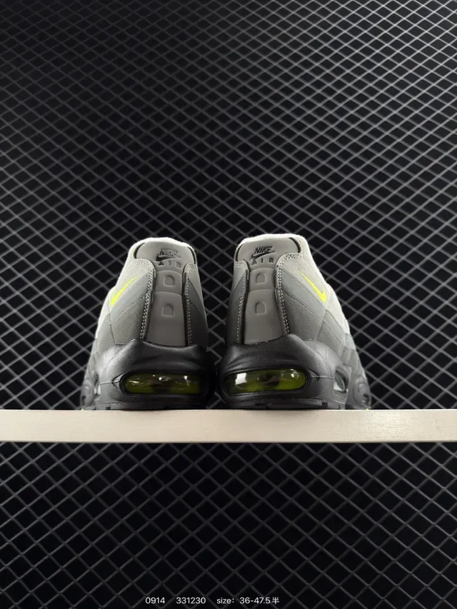 Nike Air Max 95 Gray and Volt Yellow Lifestyle Sneakers 3