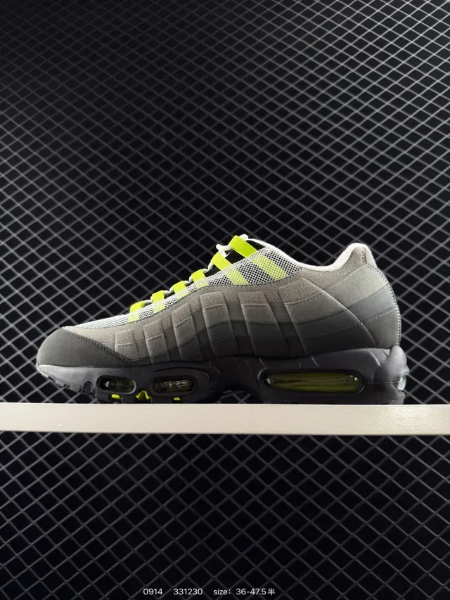 Nike Air Max 95 Gray and Volt Yellow Lifestyle Sneakers 5