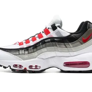 Nike Air Max 95 White Black Red Lifestyle Sneakers