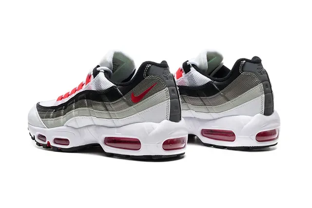 Nike Air Max 95 White Black Red Lifestyle Sneakers 3