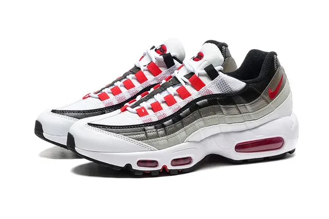 Nike Air Max 95 White Black Red Lifestyle Sneakers 5