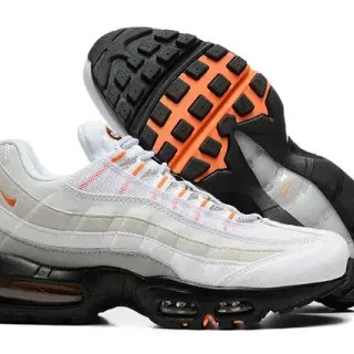 Nike Air Max 95 White Gray Black Orange Lifestyle Sneakers