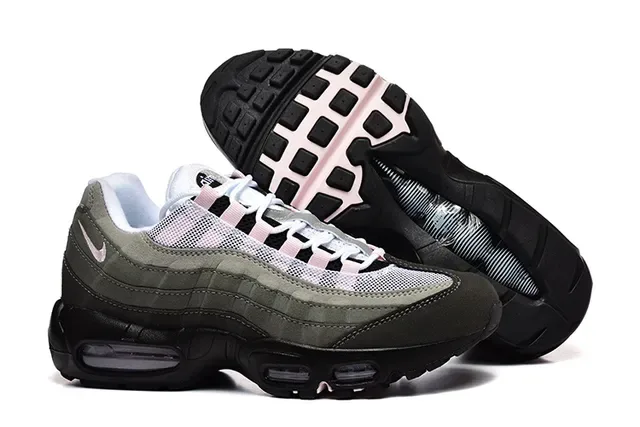 Nike Air Max 95 White Gray Black Orange Lifestyle Sneakers 22