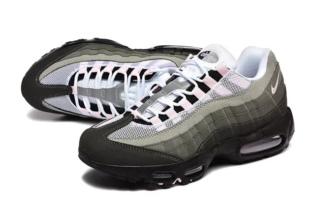 Nike Air Max 95 White Gray Black Orange Lifestyle Sneakers 23