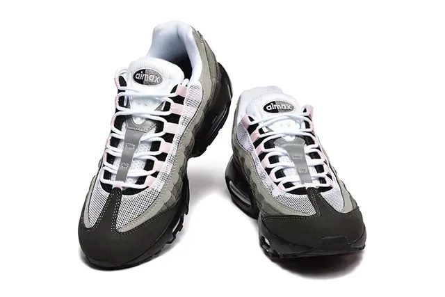 Nike Air Max 95 White Gray Black Orange Lifestyle Sneakers 24