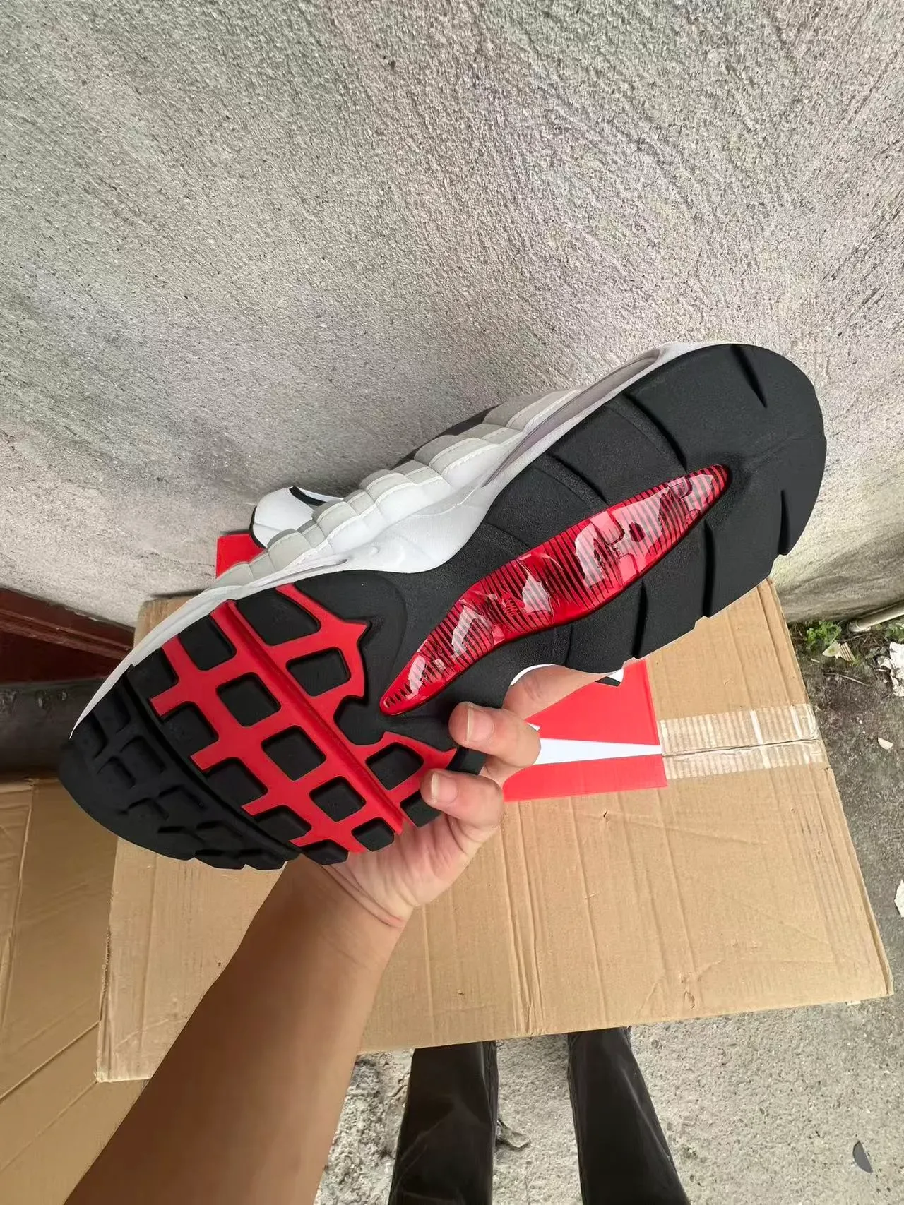 Nike Air Max 95 White Gray Black Red Lifestyle Sneakers 6