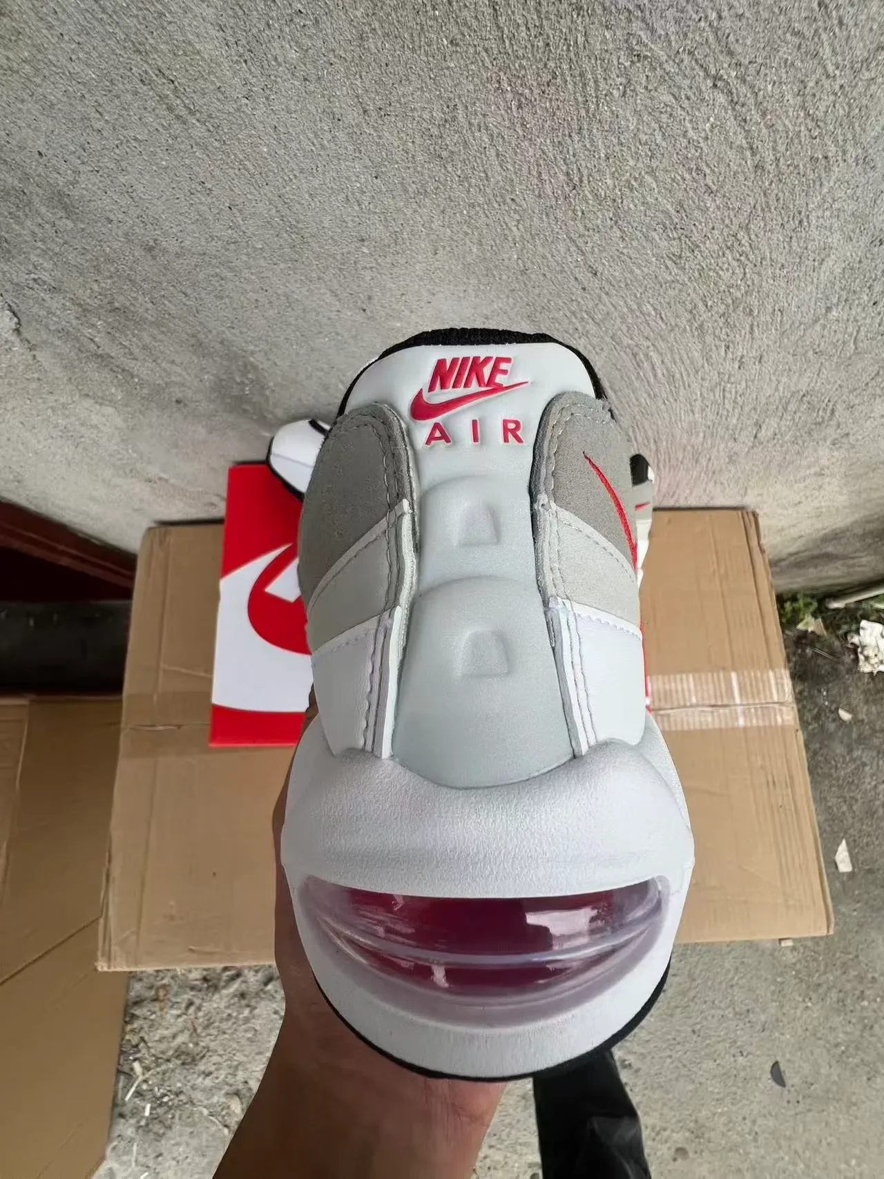 Nike Air Max 95 White Gray Black Red Lifestyle Sneakers 8